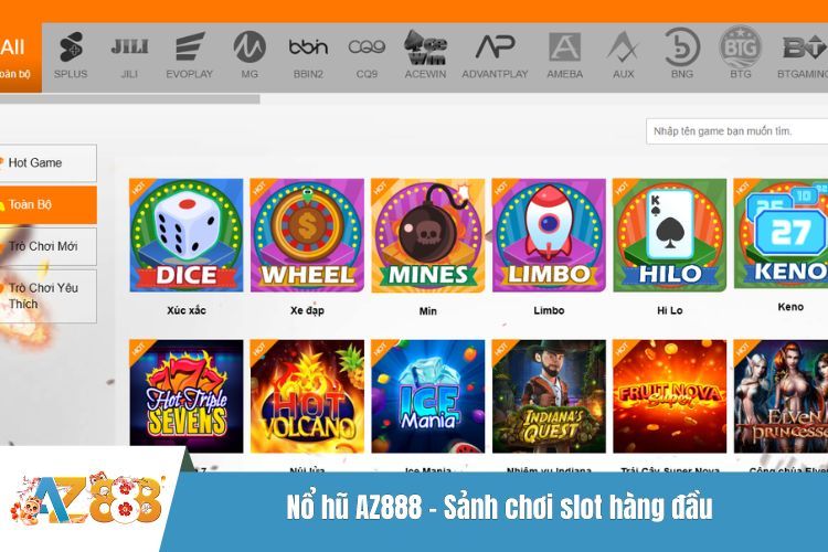 Nổ hũ AZ888 - Sảnh chơi slot hàng đầu