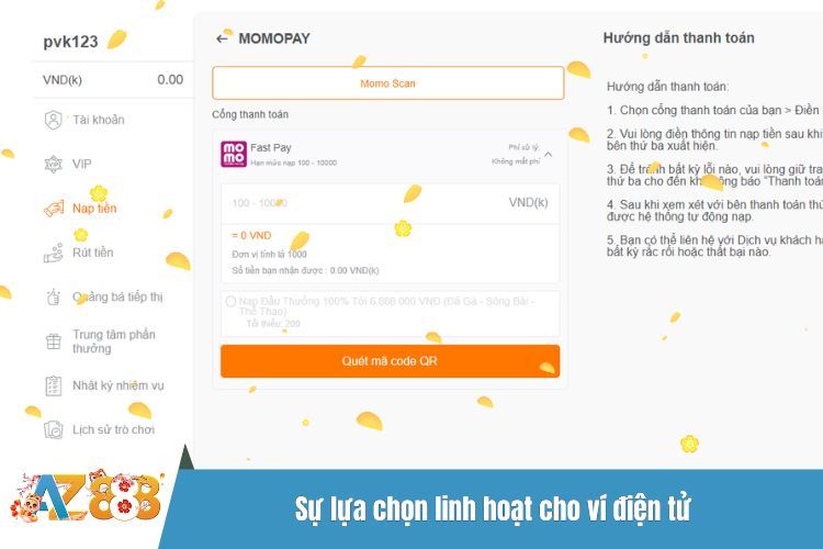 Sự lựa chọn linh hoạt cho ví điện tử