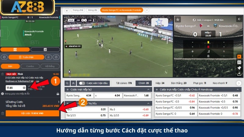 Hướng dẫn từng bước Cách đặt cược thể thao
