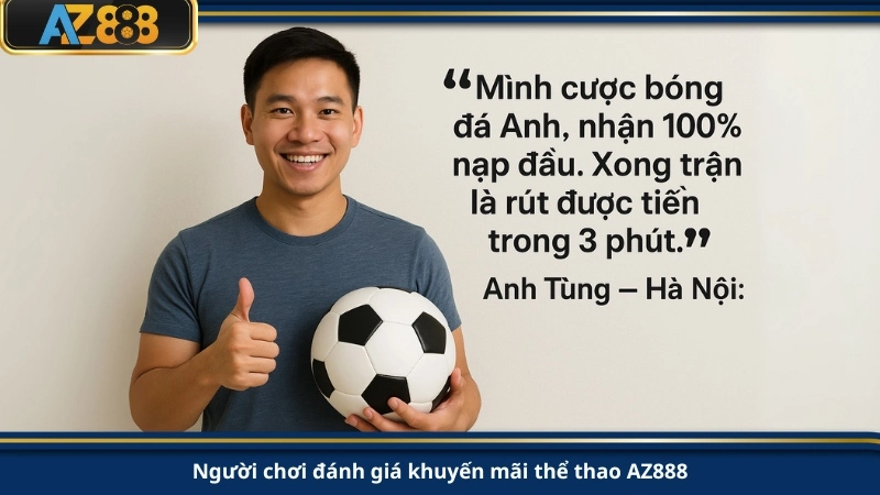 Người chơi đánh giá khuyến mãi thể thao AZ888